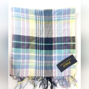 POLO Ralph Lauren Multicolored Plaid Scarf/Shawl/Wrap